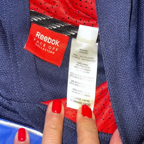 NY RANGERS HOODIE SZ L (14-16) Reebok face Off Collection - Picture 4 of 5